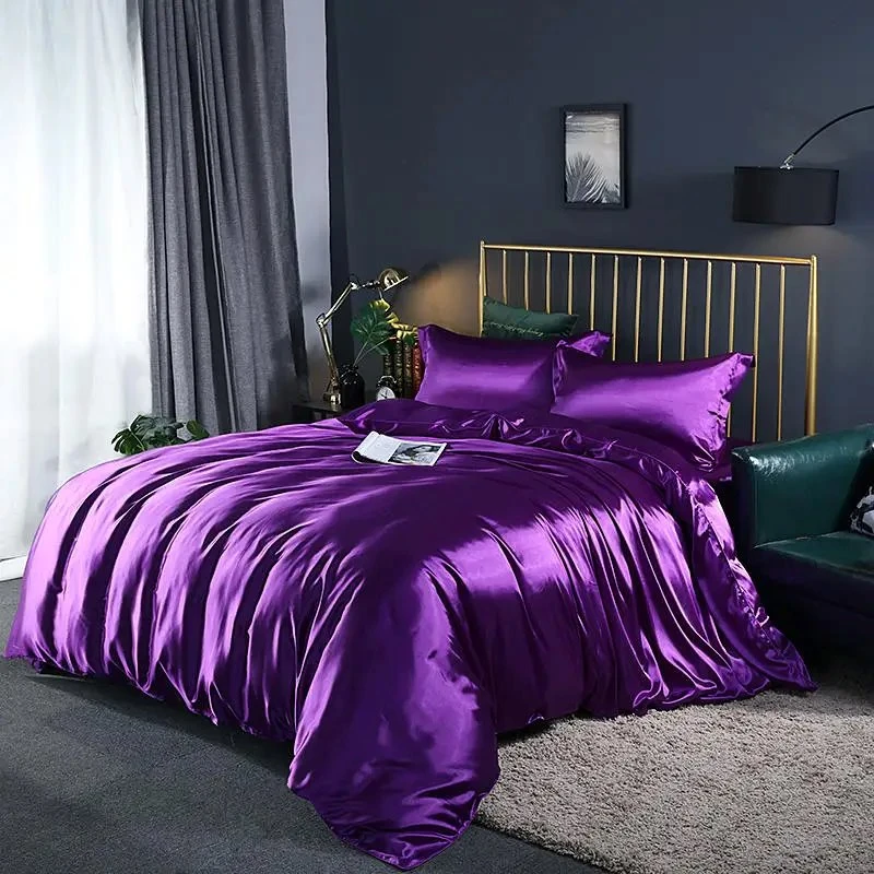 Shades Of Purple Mulberry Silk Bedding Set - Image 13