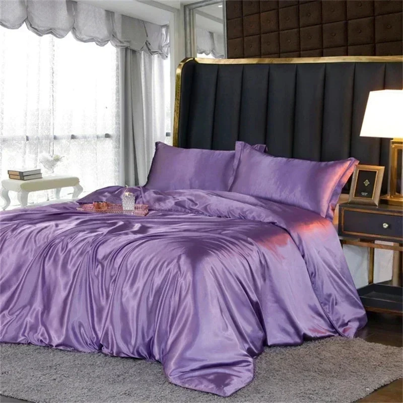 Shades Of Purple Mulberry Silk Bedding Set - Image 3