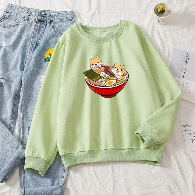 Apparel Shibas Bathing In Ramen Sweatshirt - Image 14