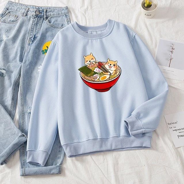 Apparel Shibas Bathing In Ramen Sweatshirt - Image 13