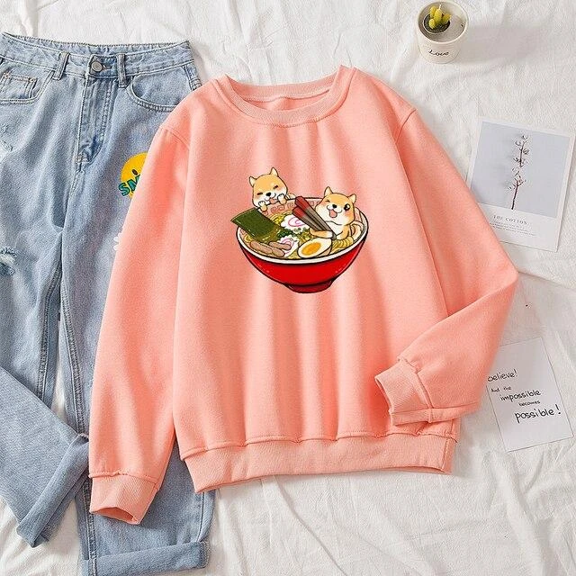 Apparel Shibas Bathing In Ramen Sweatshirt - Image 4
