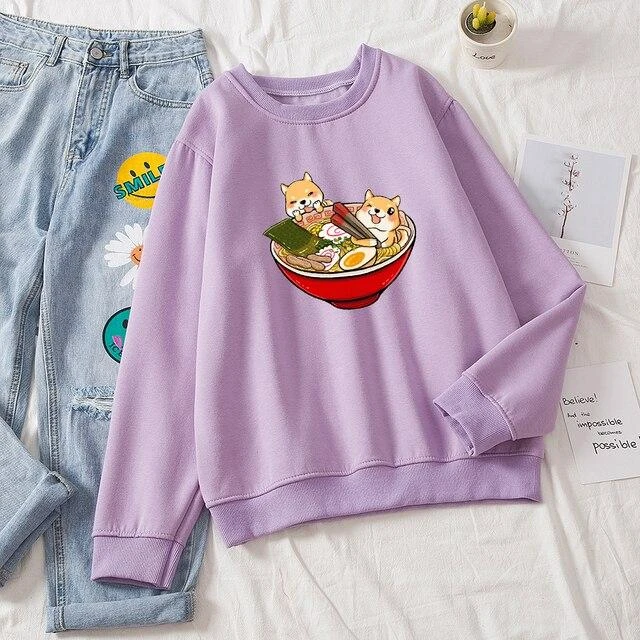 Apparel Shibas Bathing In Ramen Sweatshirt - Image 2