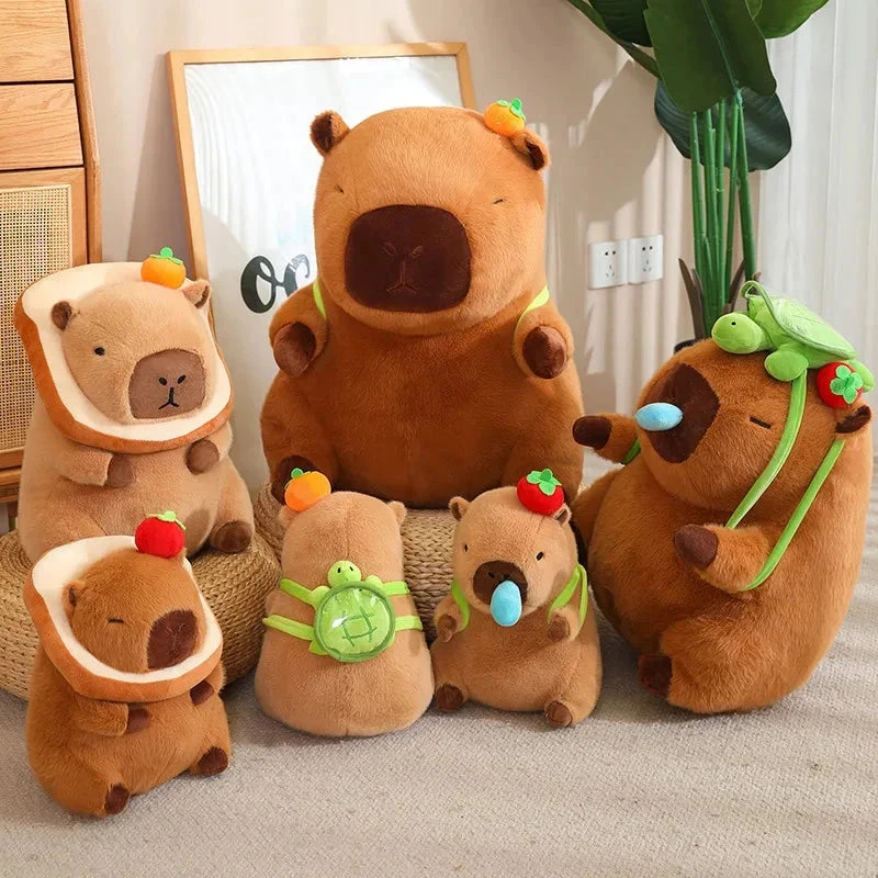 Silly Capybara Toast Turtle Snotty Plushie Family