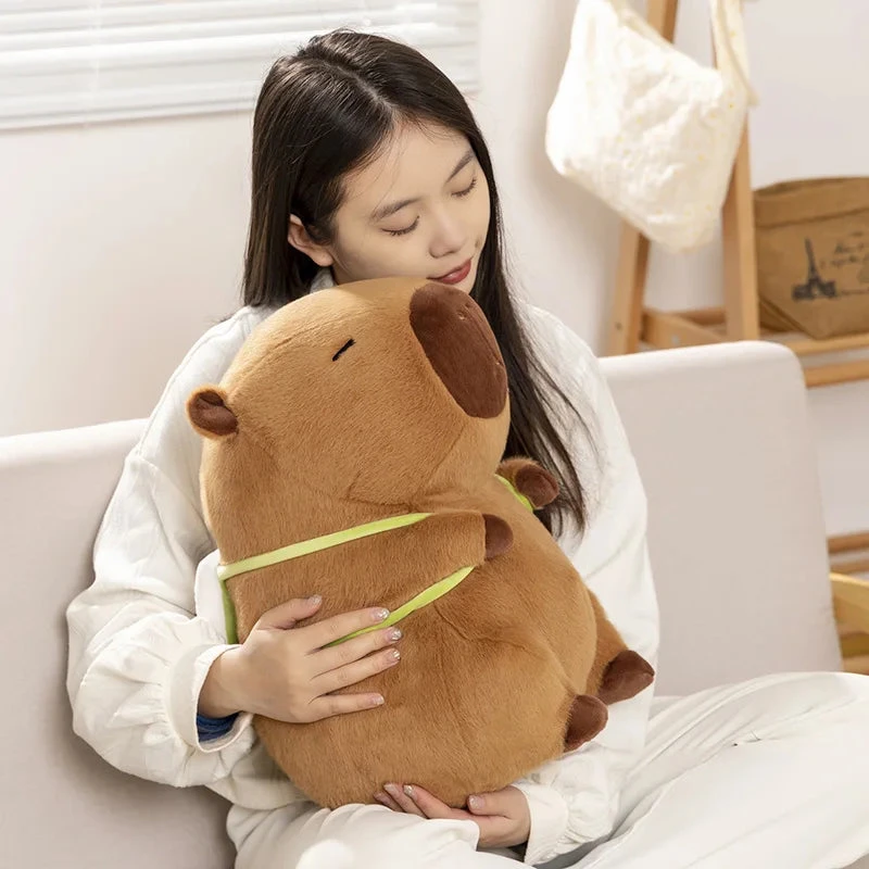 Sleepy Capybara With Mahjong Backpack Plushie - Image 10