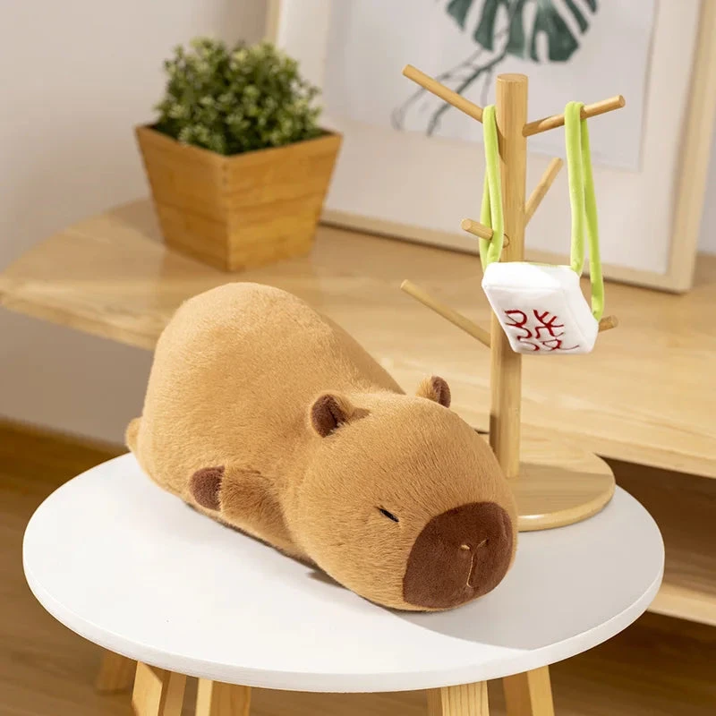 Sleepy Capybara With Mahjong Backpack Plushie - Image 14