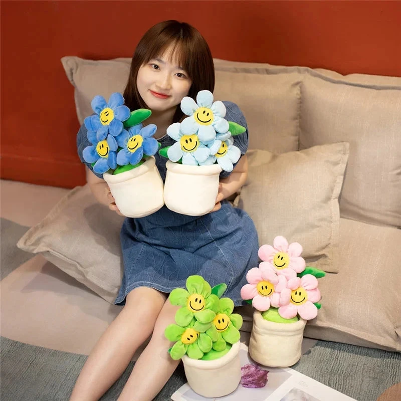 Smiling Sunflower Flowerpot Plush - Image 7