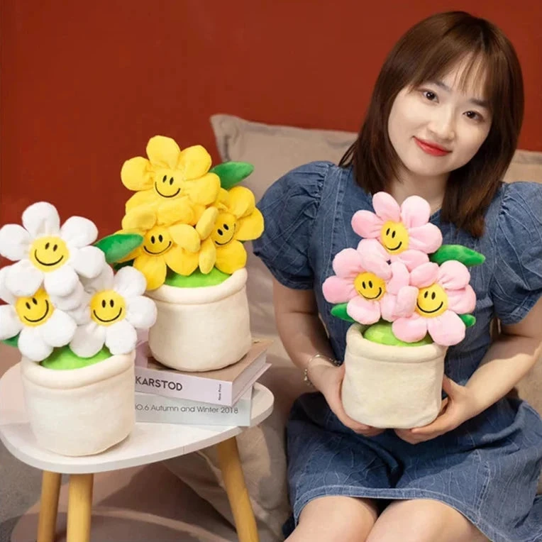 Smiling Sunflower Flowerpot Plush - Image 3