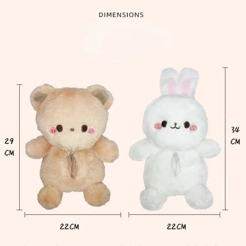 Accessories Soft Bear And Bunny Car Plush Tissue Box Cover - Image 4