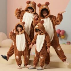 Apparel Soft Bear Family Fluffy Pyjama 1-Piece Set