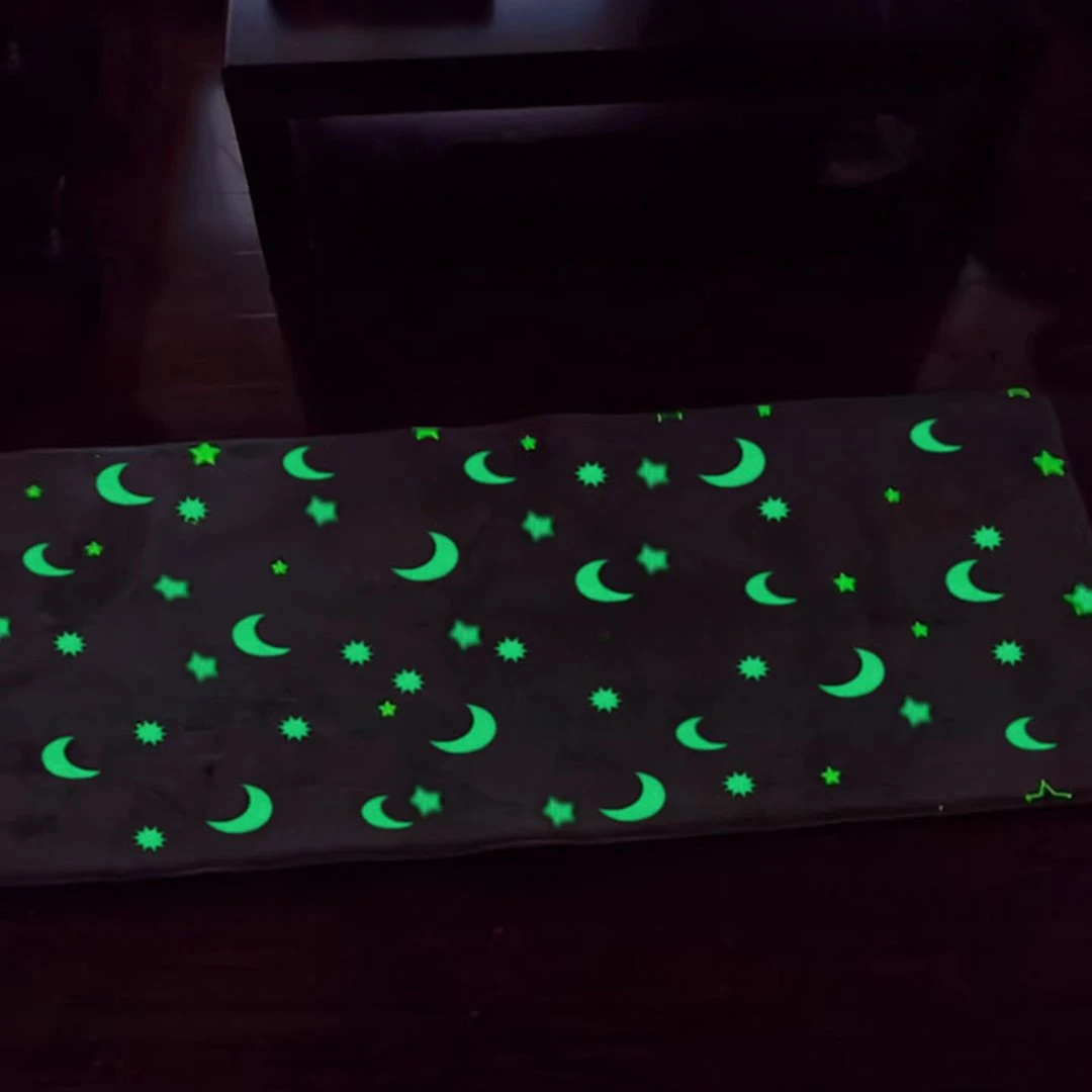 Starry Night Glow-in-the-dark Faux Fur Rug Carpet - Image 6