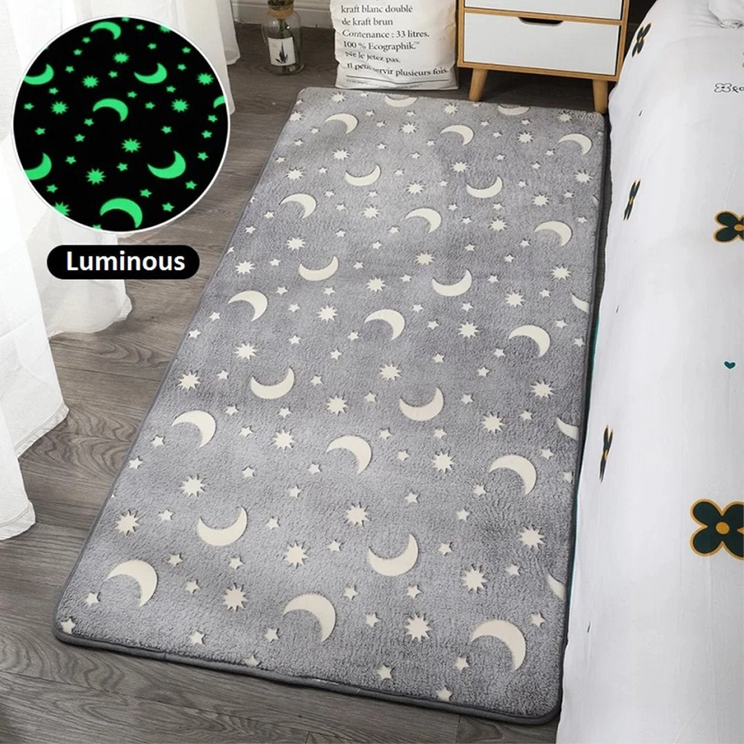Starry Night Glow-in-the-dark Faux Fur Rug Carpet - Image 7