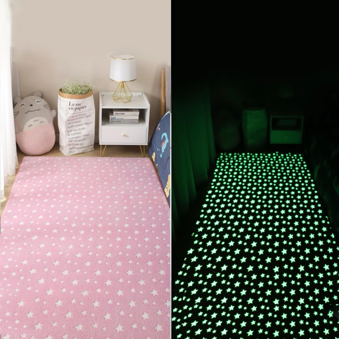 Starry Night Glow-in-the-dark Faux Fur Rug Carpet - Image 5