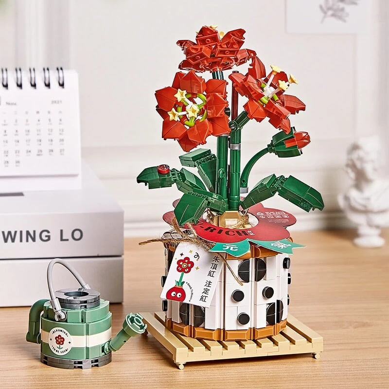 Strawberry Pot & Red Flower Micro Building Blocks - Image 17