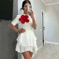 Apparel Summer Irregular Ruffle Mini Skirt