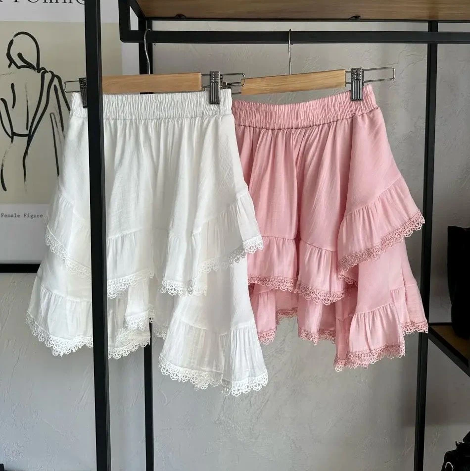 Apparel Summer Irregular Ruffle Mini Skirt - Image 2