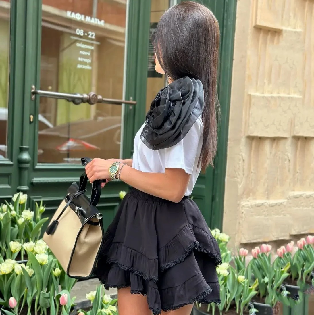 Apparel Summer Irregular Ruffle Mini Skirt - Image 5