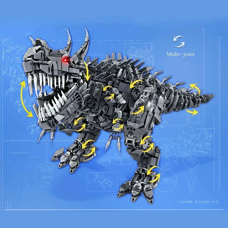 Super Mech Colossal Carnotaurus Dinosaur Building Set - Image 5