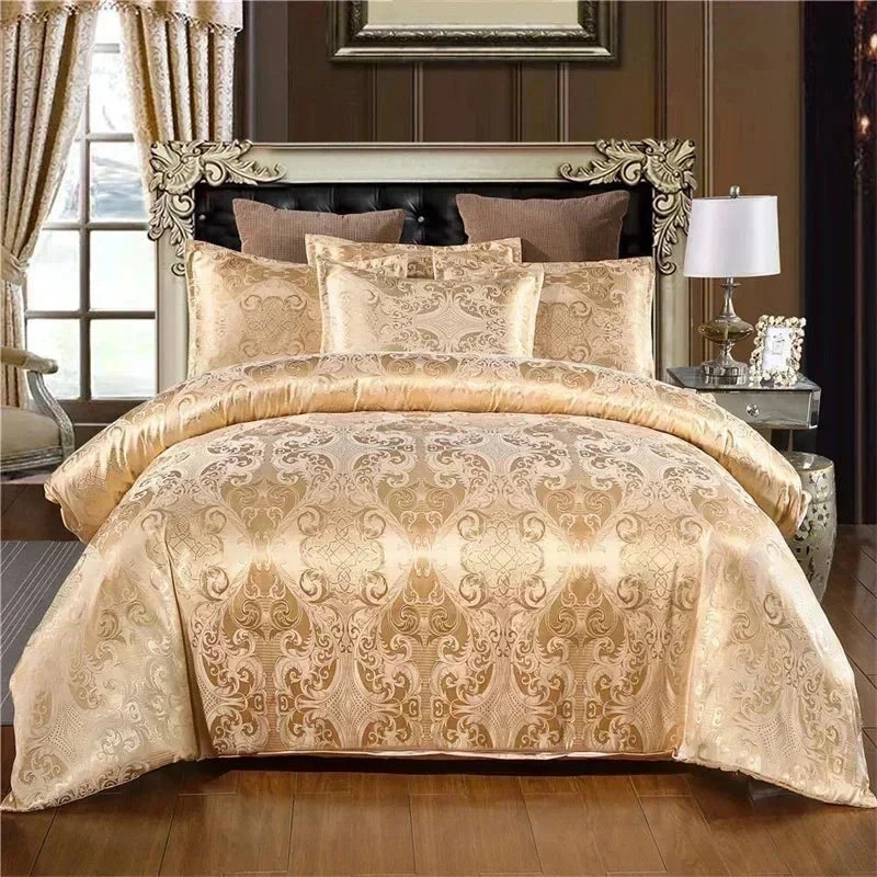 Vintage White Cream Jacquard Bedding Set Luxury - Image 2
