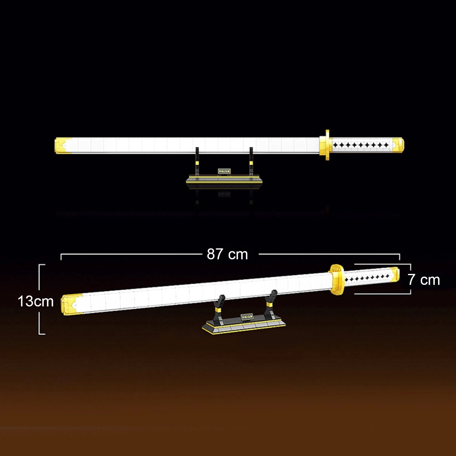 Wado Great Grade White Katana Sword Building Blocks - Image 5