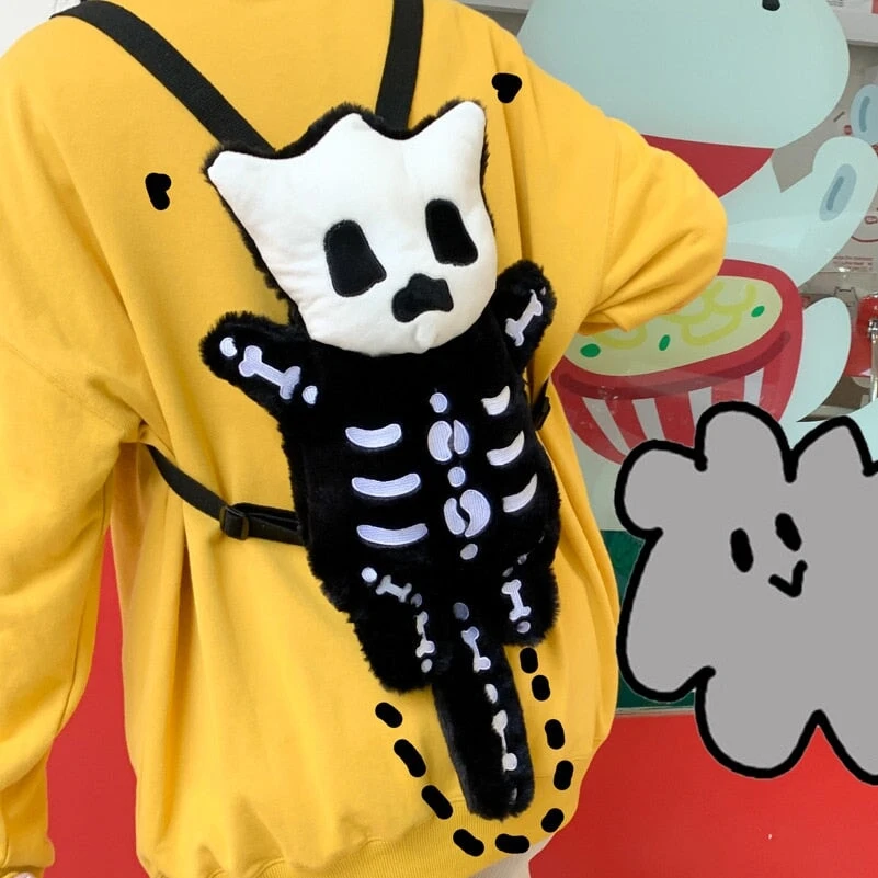 Whisper The Mini Skeleton Plush Backpack - Image 2