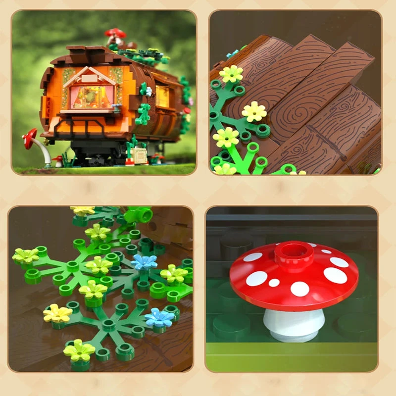 Wooden Train Carriage Home Building Blocks - Image 5