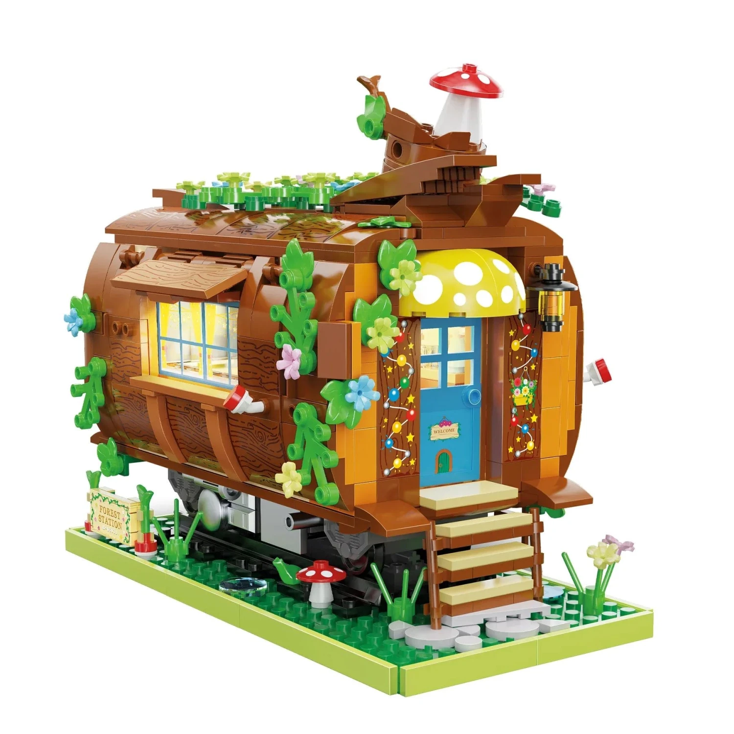 Wooden Train Carriage Home Building Blocks - Image 9