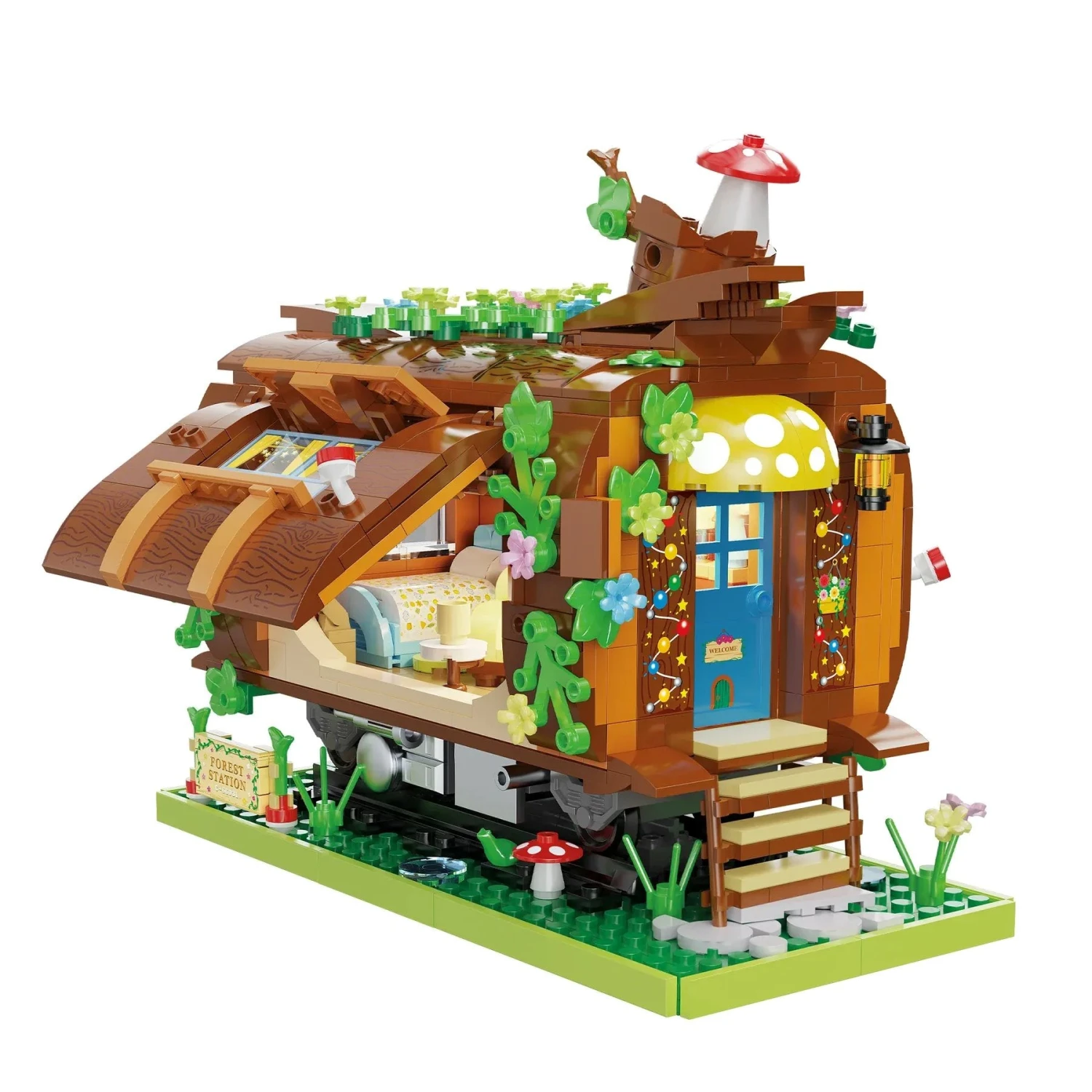 Wooden Train Carriage Home Building Blocks - Image 10