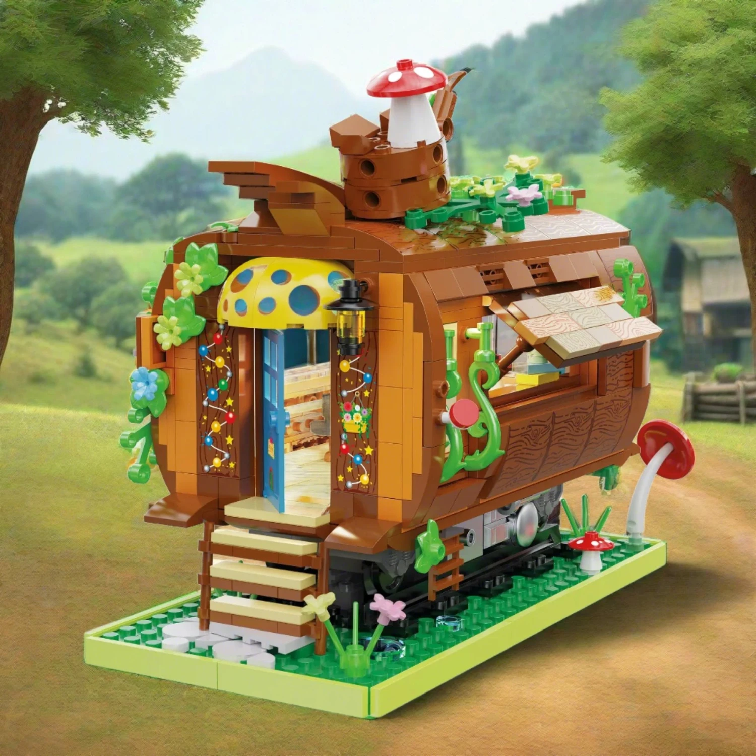 Wooden Train Carriage Home Building Blocks - Image 7