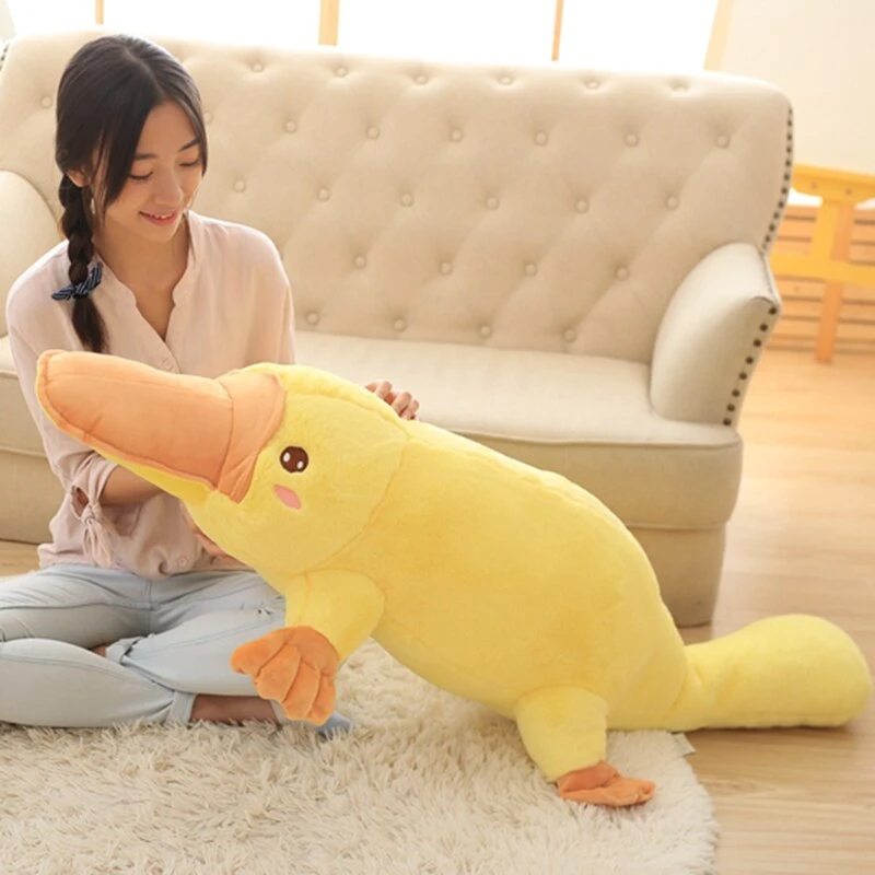 Yellow Kawaii Long Snuggly Platypus Plushie - Image 6