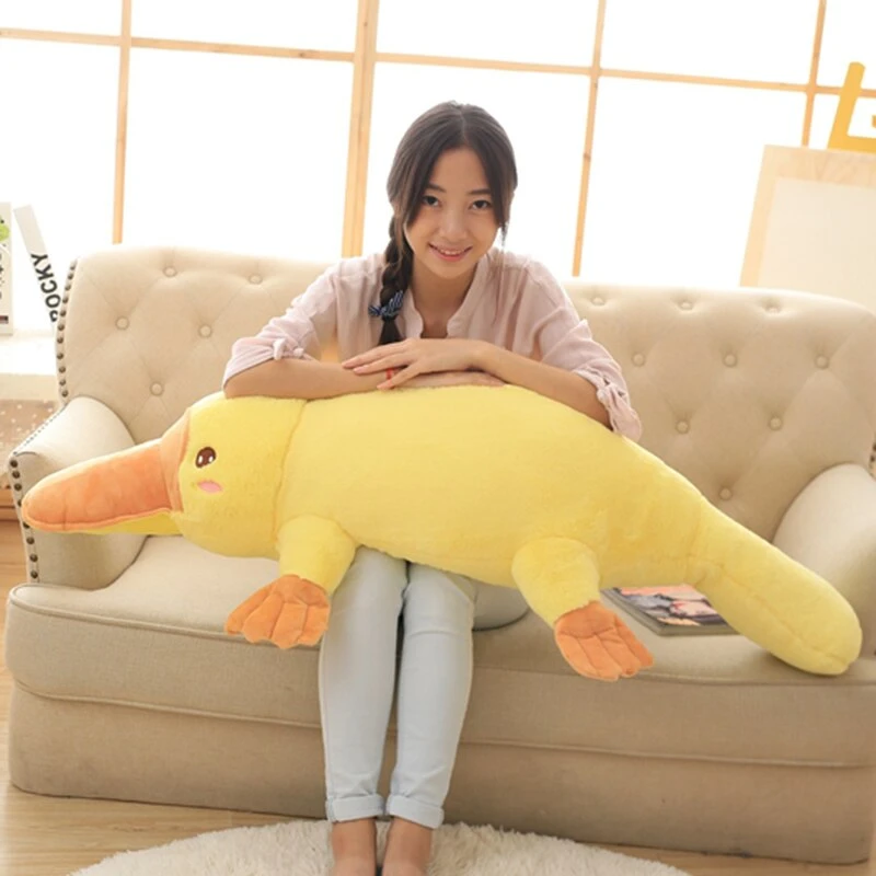 Yellow Kawaii Long Snuggly Platypus Plushie - Image 9