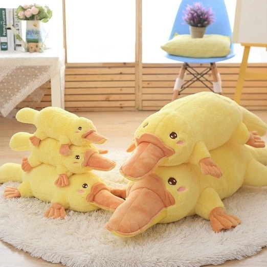 Yellow Kawaii Long Snuggly Platypus Plushie - Image 2